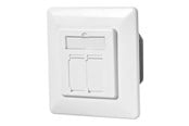 Steckdosen & Boxen - Nedis - socket-outlet - 2 network sockets - white - CCBW89200IV