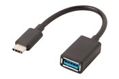 USB Kabel - Nedis - USB-C adapter - USB Type A to 24 pin USB-C - 15 cm - CCGB61710BK02