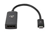 Display Kabel - Nedis - video adapter - 24 pin USB-C to DisplayPort - 20 cm - CCGB64353BK02