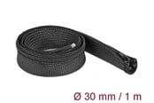 Netzwerkzubehör - DeLOCK Braided Sleeve with zip fastener heat-resistant 1m x 30mm - 19165