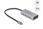 USB-Hubs - DeLOCK - hub - 10 Gbps PD 85 Watt with 30 cm connection cable - 5 ports USB-Hubs - USB 3.0 - 5 - Grau - 64235