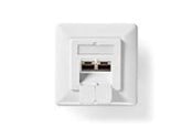 Netzwerkgeräte - Nedis Network Wall Box | In-Wall | 2 port(s) | CAT6 - CCGB89200IV