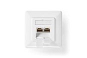 Netzwerkgeräte - Nedis Network Wall Box | In-Wall | 2 port(s) | CAT7 - CCGB89260IV