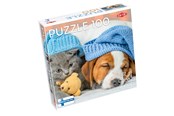 Puzzle - Tactic Cute Kitten and Sleepy Dog 1 pcs puzzle - 59232