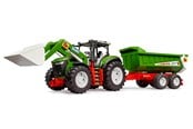 Spielzeugauto - Bruder   Roadmax tractor with frontloader and tipping trailer toy - BR3452