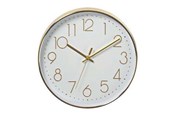Einrichtung - Nedis Easy To Read Numbers - clock - quartz - wall mountable - 30 cm - gold - CLWA015PC30GD