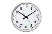 Einrichtung - Nedis Easy To Read Numbers - clock - quartz - wall mountable - 38 cm - frame: aluminium - CLWA016PC38AL