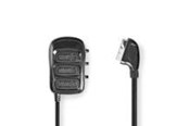 Display Kabel - Nedis SCART Switchbox | SCART Male | 3x SCART Female | Nickel Plated - CVGB31835BK05