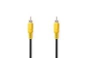 Display Kabel - Nedis Composite Video Cable | Nickel Plated | 480p | 5.00 m | Round | PVC | Black - CVGL24100BK50