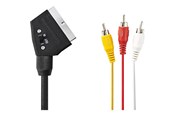 Display Kabel - Nedis video / audio cable - composite video / audio - 1 m - CVGP31130BK10