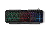 Tastaturen - Nedis - keyboard - wired gaming - AZERTY - French - black - Gaming Tastaturen - Französisch - Schwarz - GKBD110BKFR