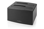 Festplatten Zubehör - Nedis HDDUDB3210BK storage drive docking station - HDDUDB3210BK