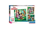 Puzzle - Clementoni Jigsaw Puzzle Super Color Square Mickey and Friends 3x48pcs. Boden - 25298