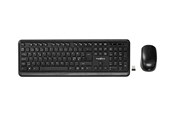 Tastaturen - Nedis - keyboard and mouse set - QWERTY - Nordic - black - Tastatur & Maus Set - Nordisch - Schwarz - KBMCW100BKND