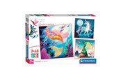 Puzzle - Clementoni Jigsaw Puzzle Super Color Square Fantasy 3x48pcs. Boden - 25319