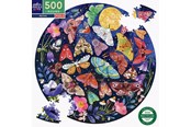 Puzzle - eeBoo Round Puzzle 500 pcs - Moths - EPZFMOT