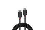 Display Kabel - Lindy Black DisplayPort 1.2 Cable - 2m - 36492