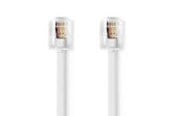 Netzwerk - Kabel - Nedis Telecom Cable | RJ11 Male | RJ11 Male | 5.00 m - Weiß - TCGL90200WT50