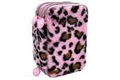 Schule - Tinka Triple Pencilcase - Leopard Rosa - 8-804206