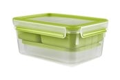 Küchenzubehör - EMSA CLIP & GO - food storage container - green transparent - 2.2 L - 3110600385