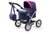 Puppen & Zubehör - Bayer Design Doll's Pram Trendy - Dark Blue - 13054AA