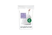 Reinigung - Simplehuman Code C maßgeschneiderte Müllbeutel, Packung mit 20, weiß - CW0162