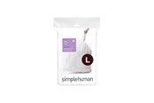 Reinigung - Simplehuman Code L maßgeschneiderte Müllbeutel, Packung mit 20, weiß - CW0405