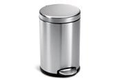 Mülltrennung - Simplehuman 4,5L runder Pedaleimer, gebürsteter Stahl - CW1852CB