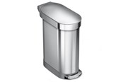 Mülltrennung - Simplehuman 45L schlanker Pedalbehälter, gebürsteter Edelstahl - CW2044