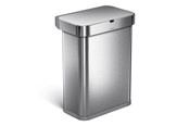 Mülltrennung - Simplehuman 58L rechteckiger Sensor-Mülleimer mit Sprachsteuerung, gebürstet - ST2031