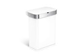 Mülltrennung - Simplehuman 58L rechteckiger Sensor-Mülleimer mit Sprachsteuerung, weiß - ST2033