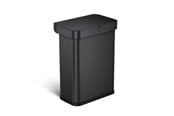 Mülltrennung - Simplehuman 58L rechteckiger Sensor-Mülleimer mit Sprachsteuerung, schwarz - ST2042