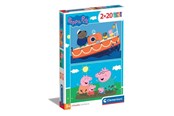 Puzzle - Clementoni Jigsaw Puzzle Super Color Peppa Pig 2x20pcs. Boden - 24797