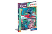 Puzzle - Clementoni Jigsaw Puzzle Super Color Disney Stitch 2x20pcs. Boden - 24809