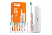 Elektrische Zahnbürsten - Bitvae Elektrische Zahnbürste Sonic toothbrush with tips set holder and case D2 (pink) - D2Pink+holder+case