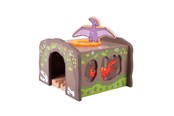 Holzspielzeug - Bigjigs Wooden Dino T-Rex Train Tunnel - BJT244