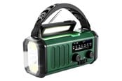 DAB, Netzwerk und Radiowecker - Lippa Emergency Radio - Solar - Dynamo - Compass - 10.000 mAh Power Bank - AM/FM - Mono - Grün - LPFMR03