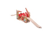 Holzspielzeug - Bigjigs Wooden Rails Double Lift Bridge Graffiti - BJT371