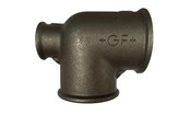 Gewindestücke - +GF+ tee 90° black reduced 2-2-1 1/4'' - 770130195