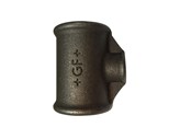 Gewindestücke - +GF+ tee 90° black reduced 1/2-1/4'' - 770130117