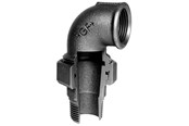 Gewindestücke - +GF+ angle union 90° black 3/4'' sleeve nipple - 770098105
