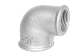 Gewindestücke - +GF+ angle 90° galvanized reduced 2-1 1/4'' socket-socket - 770090229
