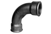 Gewindestücke - +GF+ long bend 90° black 1 1/2'' socket-socket - 770002108