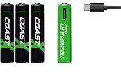 Taschenlampen und Scheinwerfer - Coast Battery 1.5V AAA Li-Ion rechargeable 750 mAh USB-C cable pack of 4. - 100047535