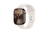 Smartwatches, Pulsuhren, Sportuhren & Schrittzähler - Apple Watch Series 10 GPS + Cellular 46mm - Gold Titanium Case with Starlight Sport Band - S/M - MWYX3QN/A