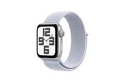 Smartwatches, Pulsuhren, Sportuhren & Schrittzähler - Apple Watch SE GPS 44mm - Silver Aluminium Case with Blue Cloud Sport Loop - MXET3QN/A