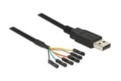 Netzwerkadapter (Netzkarte, Druckserver, u.s.w.) - DeLOCK Converter USB 2.0 > Serial-TTL 6 pin pin header connector individually 1.8 m (3.3 V) - 83787