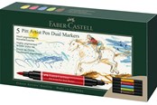 Utensilien zum Schreiben und Zeichnen - Faber-Castell Tuschestift PAP Dual Marker 5er Etui - 162005