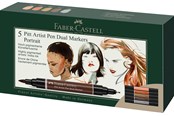 Utensilien zum Schreiben und Zeichnen - Faber-Castell Tuschestift PAP Dual Marker 5x Portrait - 162009