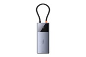 USB-Hubs - Baseus Hub 6in1 Metal Gleam 2 Series USB-C to 2xUSB 3.0 +USB-C + HDMI + USB-C PD + Ethernet RJ45 USB-Hubs - Grau - B00061802813-00